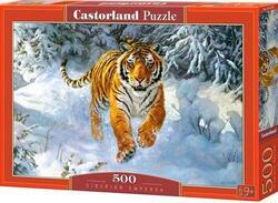 Puzzle tygr na sněhu 500dílků