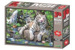 3D Puzzle Bílí tygři 63dílků                                   