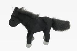 Kůň černý plyš 19cm(6)