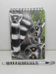 Notes lemur+pero s magnetem, 20cm(12)