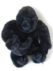 Gorila s mládětem plyš 27cm