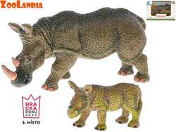 Nosorožec s mládětem 7-14cm Zoolandia v krabičce