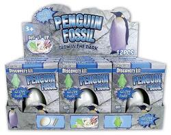 Fosílie ve vejci tučňák svítící 15cm (12)