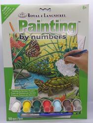 Malování podle čísel 22x30cm - želva s motýlkem 
