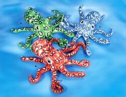 Chobotnice plyš 3 barvy, 35cm