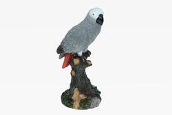 Papoušek šedý polyresin 18cm (2)