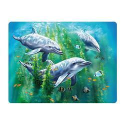 Pohlednice 3D 16cm - delfíni v chaluhách (25)