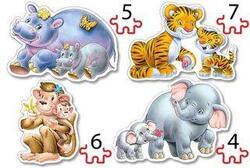 Puzzle zvířátka pro nejmenší děti (sada 4,5,6 a 7dílků) - 1