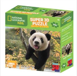 Puzzle 3D panda 100dílků 23x31cm(8)