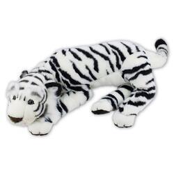 Tygr bílý ležící plyš 90cm