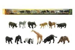 Zvířátka safari set 12ks plast 6cm v tubě(27)