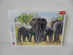 Puzzle Afričtí sloni 1000 dílků 68,3x48cm v krabici