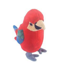 Papoušek červený plyš 17cm 