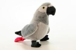 Papoušek šedý plyš 20x12cm (6)