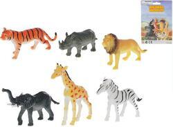 Zvířátka safari 6ks 5,5-7cm na kartě (24)