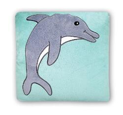 Polštář delfín plyš, 2 barvy, 30x30cm