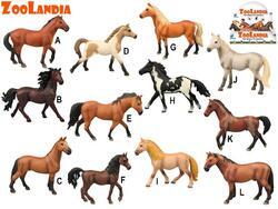 Kůň plast Zoolandia 14cm 12druhů v sáčku (12ks/bal)