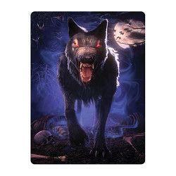 Pohlednice 3D 16cm - vlk strašidelný (25)