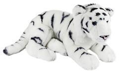 Tygr bílý ležící, plyš 41cm