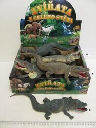 Krokodýl plast 38cm, 3druhy (12)