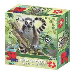 Puzzle 3D lemur 48 dílků
