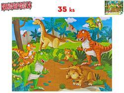 Puzzle dinosauři 62x46cm 35 dílků v krabičce