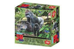 Puzzle Opičí rodina 150dílků 3D
