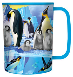 Hrnek 3D plast - tučňáci na ledě, 300ml (5)