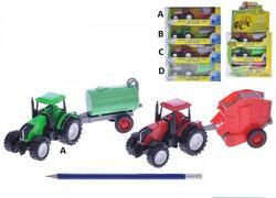 Traktor s vlečkou 21 cm dvě barvy (12)