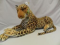 Leopard hnědý plyš 90cm (9ks/karton)