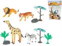 Zvířátka safari set 4ks 10-16cm v sáčku(12)