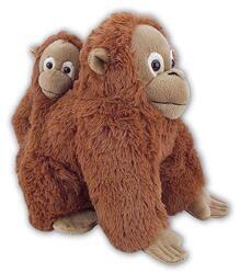 Orangutan s mládětem plyš 22cm