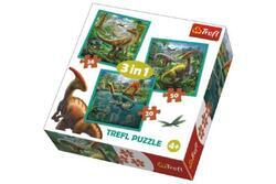 Puzzle Svět Dinosaurů 3v1 20x19,5cm v krabici 
