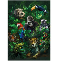 Obrázek 3D 30x40cm - džungle