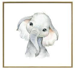 Obrázek ilustrovaný 30x30cm - slon