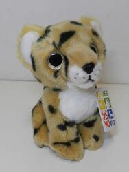 Gepard sedící, velké oči, plyš 20cm(6ks/bal) - 1