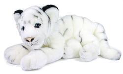 Tygr bílý ležící, plyš 40cm