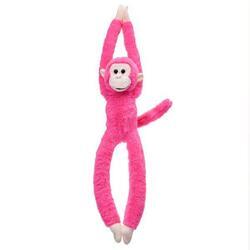 Opice růžová dlouhé ruce plyš 45cm