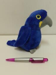 Papoušek plyš modrý 16cm(6)