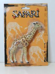 Žirafa plast 15cm, na kartě(24)