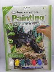 Malování podle čísel 22x30cm - černý leopard