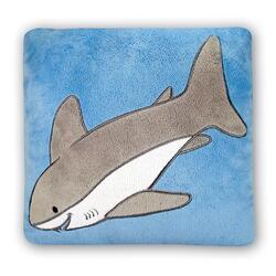 Polštář žralok plyš, 2 barvy, 30x30cm