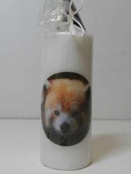 Svíčka válec panda červená 4,7x10cm