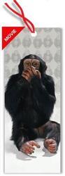 Záložka 3D s pravítkem 15,5 x 5,4cm - šimpanzi