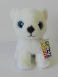 Medvěd lední sedící, velké oči, plyš 20cm - 1