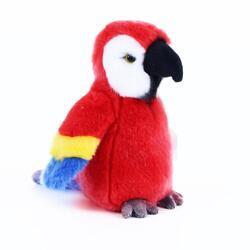 Papoušek červený plyš 19cm