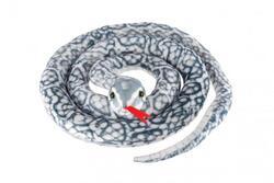 Had bílo-šedý plyš 200cm