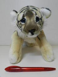 Tygr hnědý ležící plyš 40cm (80ks/karton) - 1