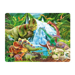 Pohlednice 3D 16cm - dinosauři u vodopádu (25)