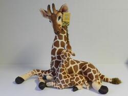 Žirafa s mládětem plyš 34cm